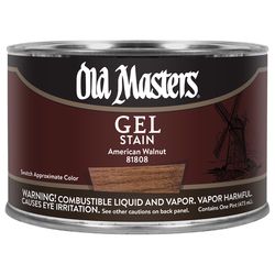Old Masters Semi-Transparent American Walnut Oil-Based Alkyd Gel Stain 1 pt