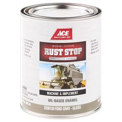 Ace Rust Stop Indoor and Outdoor Gloss Ford Gray Oil-Based Enamel Rust Prevention Paint 1 qt