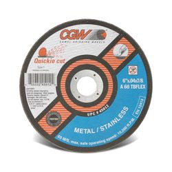 CGW Quickie Cut 4-1/2 in. D X 7/8 in. X .035 in. thick Aluminum Oxide Cut-Off Wheel 1 pc