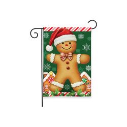 Briarwood Lane Gingerbread Lane Garden Flag 18 in. H X 12.5 in. W