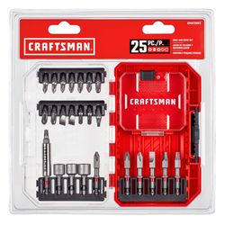 CRAFTSMAN Assorted Screwdriving Bit Set Steel 25 pc