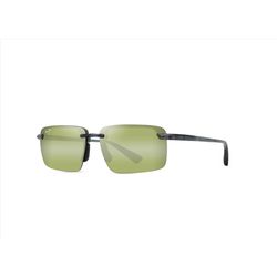 Maui Jim Laulima Sunglasses Unisex Shiny Trans Foliage Green Frame Maui HT Lens Polarized