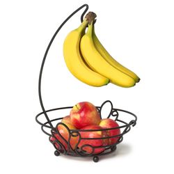 Spectrum Patrice Black Steel Fruit Tree Basket