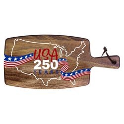 Totally Bamboo 16 in. L X 7 in. W X 1 in. Acacia Wood 250th Anniversary Serving & Cutting Board