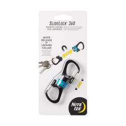 Nite Ize SlideLock Aluminum Blue Locking Carabiner