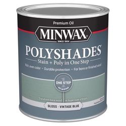 Minwax Polyshades Semi-Transparent Gloss Vintage Blue Stain/Polyurethane Finish 1 qt