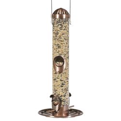 Perky-Pet Wild Bird and Finch 1.8 lb Copper 2-in-1 Bird Feeder 4 ports