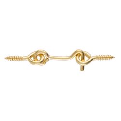Ace Small Polished Brass Green Brass 1.5 in. L Hook and Eye 2 pk