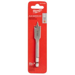 Milwaukee 5/8 in. X 4.5 in. L Carbon Steel Flat Boring Bit Hex Shank 1 pk