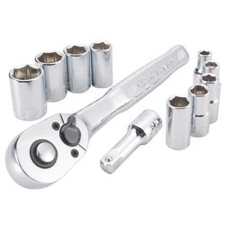 Craftsman 1/4 in. drive SAE 6 Point Socket and Ratchet Set 11 pc