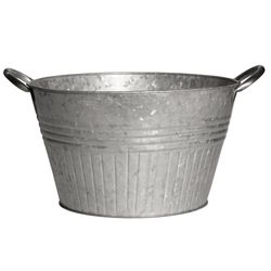 Robert Allen 6 in. H X 10 in. W Metal Planter Galvanized