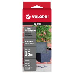 VELCRO Brand Extreme Outdoor Medium Nylon Hook and Loop Fastener 4 in. L 5 pk