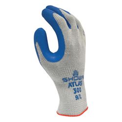 SHOWA ATLAS 300 Unisex Indoor/Outdoor Coated Work Gloves Blue/Gray XL 1 pair