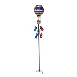 Alpine Multicolored Polyethylene 45 in. H Solar Garden Stake