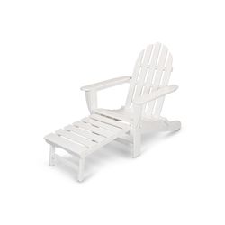 Ivy Terrace Classics Ultimate White HDPE Frame Adirondack Chair