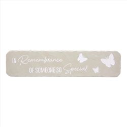 Pavilion Stones with Stories Cream/Gray Cement/Stone 3.75 in. H X 16 in. L X 0.75 in. W In Remembran