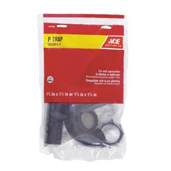 Ace 1-1/2 in. Slip in. X 1-1/2 in. D Slip Plastic 1-1/2 in. P-Trap with Union 1 pk