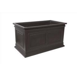 Algreen 16 in. H X 16 in. W X 30 in. D Plastic Covington Self-Watering Planter Brownstone