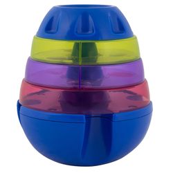 JW Pet Treat Tower For Dog Multicolored Plastic Tower Shaped Dog Toy Small 1 pk