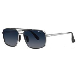 BEX Sunglasses Sunglasses Unisex Silver Frame Sapphire Ombre Lens Polarized
