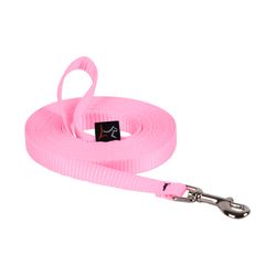 LupinePet Basic Solids Pink Pink Nylon Dog Training Leash
