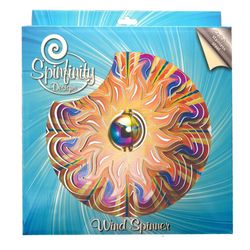Spinfinity Designs Multi-color Stainless Steel 12 in. Gazing Sun Large Outdoor Spinner