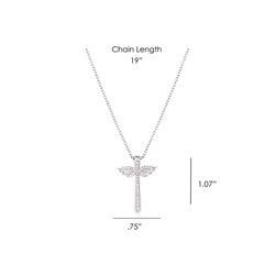 Montana Silversmiths Women's Wings of Faith Cross Silver Necklace