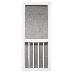 Precision 80 in. H X 32 in. W Magnolia White Vinyl/Wood Screen Door
