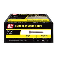 Grip-Rite 4D 1-1/4 in. Underlayment Bright Steel Nail Flat Head 1 lb
