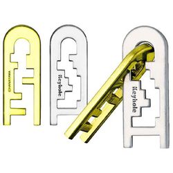 University Games Hanayama Keyhole Puzzle Gold/Silver 2 pc