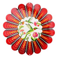 Spinfinity Designs Multi-color Stainless Steel 12 in. 3D Hummingbird Large Outdoor Spinner