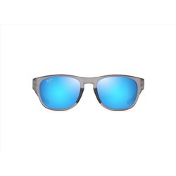 Maui Jim Melemele Sunglasses Men's Matte Transparent Grey Frame Blue Hawaii Lens Polarized