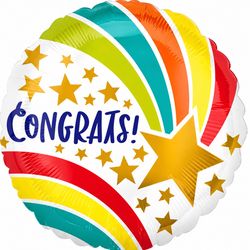 Anagram Balloons Congrats Shooting Star Foil Balloon 1 pk