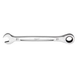 Milwaukee 21 mm X 21 mm 12 Point Metric Combination Wrench 10.14 in. L 1 pc