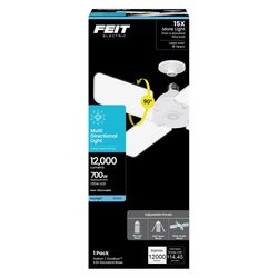 Feit Folding Panel E26 (Medium) LED Garage Bulb Daylight 500 Watt Equivalence 1 pk