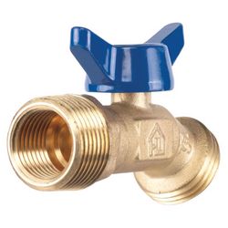 Homewerks 3/4 in. MIP in. X 3/4 in. Garden Hose Thread Brass No-Kink Hose Bibb