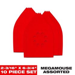 Diablo 6-3/4 in. L X 4-3/16 in. W Assorted Grit Aluminum Oxide Mouse Sandpaper 10 pk