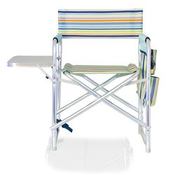 Picnic Time Oniva Multicolored Striped Folding Chair
