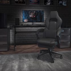 Flash Furniture X40 Black Faux Leather Office Chair