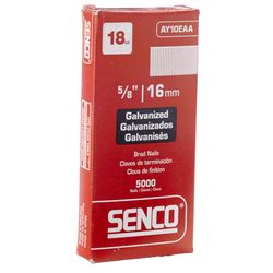 Senco 5/8 in. L X 18 Ga. Straight Strip Galvanized Brad Nails 5000 pk