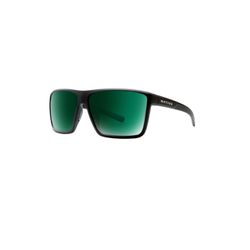 Native Wells XL Sunglasses Unisex Matte Black Frame Green Lens Blue Light Blocking