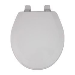 Oakbrook Collection Laurel Round White Wood Toilet Seat