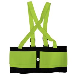 General Electric 38 in. 43 in. Polyester High Visibility Back Support Belt Black/Green L 1 pc