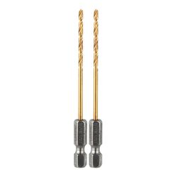 Norske 3/32 in. Titanium HSS Drill Bit Hex Shank 2 pc