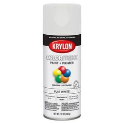 Krylon ColorMaxx Flat White Paint + Primer Spray Paint 12 oz