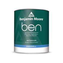Benjamin Moore Ben Eggshell Base 2 Paint and Primer Interior 1 qt