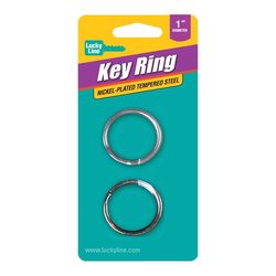 Lucky Line Nickel-Plated Steel Silver Split Key Ring