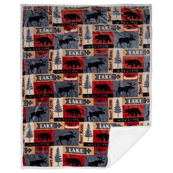 Carstens Inc 68 in. H X 54 in. L Multicolored Polyester Plush Throw Blanket