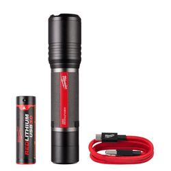 Milwaukee 2000 lm Black/Red LED Rechargeable Flashlight