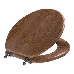 Oakbrook Collection Sheridan Round Oak Wood Toilet Seat